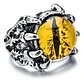 Anillo Ojo Del Mal Dragón Color Plata Gótico Hombre Y Mujer - Miniatura 11