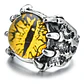 Anillo Ojo Del Mal Dragón Color Plata Gótico Hombre Y Mujer - Miniatura 13