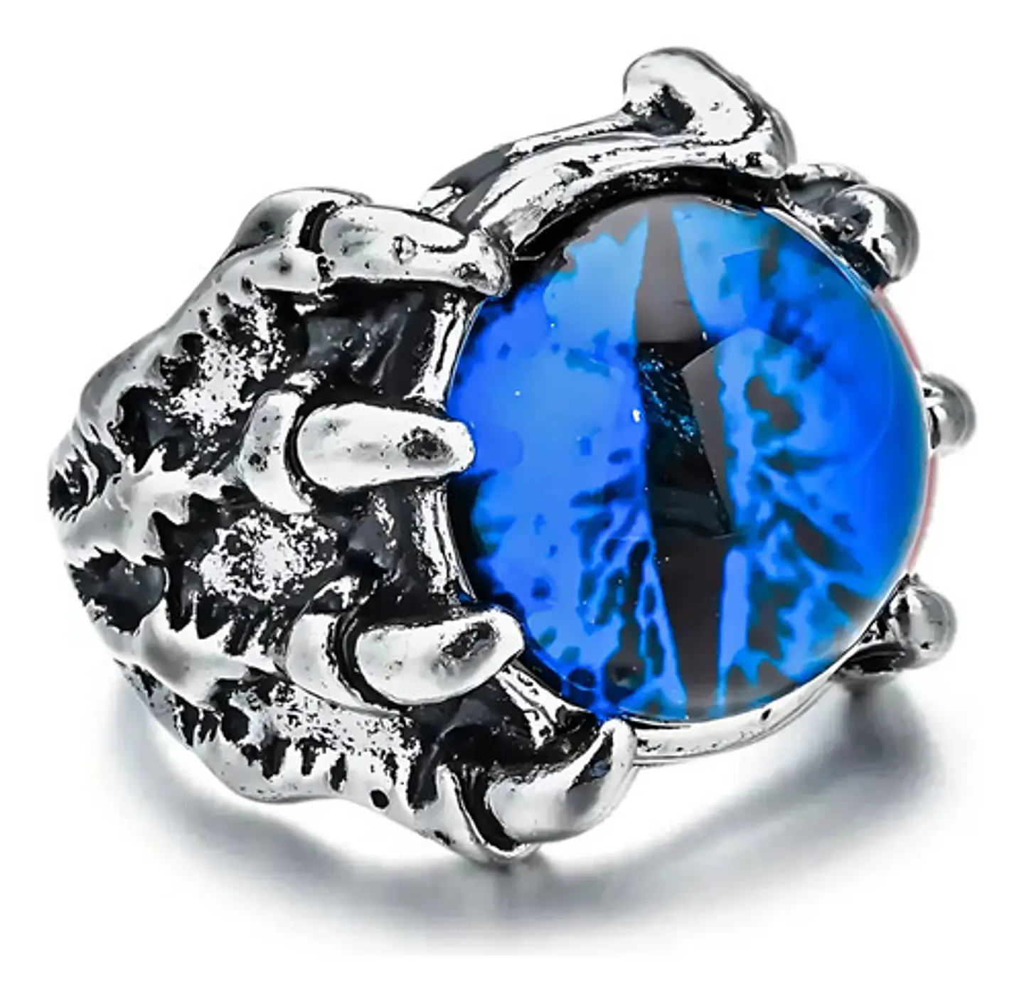 Anillo Ojo Del Mal Dragón Color Plata Gótico Hombre Y Mujer 19