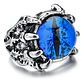 Anillo Ojo Del Mal Dragón Color Plata Gótico Hombre Y Mujer - Miniatura 19