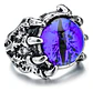 Anillo Ojo Del Mal Dragón Color Plata Gótico Hombre Y Mujer - Miniatura 24