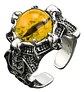 Anillo Ojo Del Mal Dragón Color Plata Gótico Hombre Y Mujer - Miniatura 45