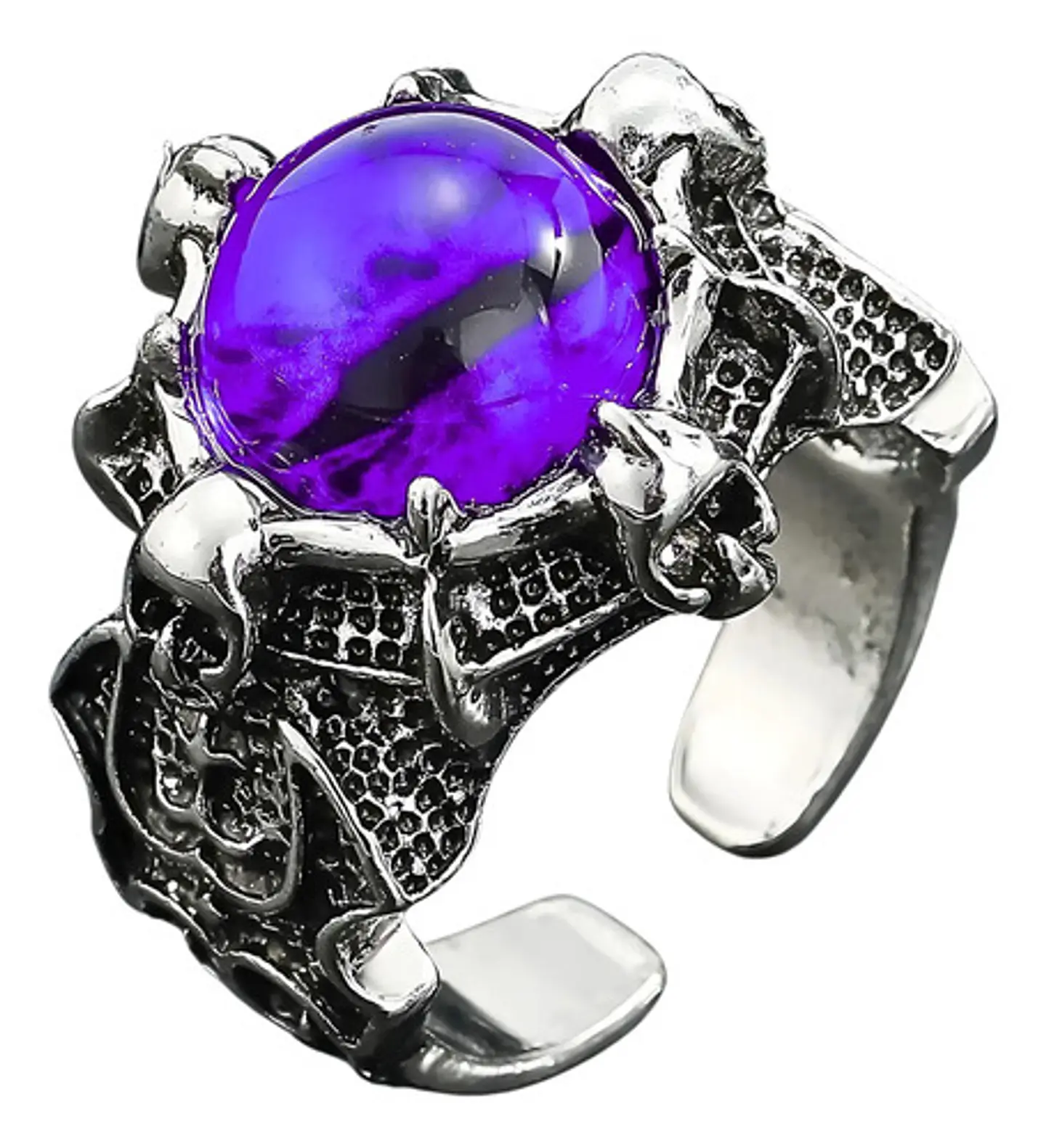 Anillo Ojo Del Mal Dragón Color Plata Gótico Hombre Y Mujer 52
