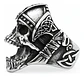 Anillo Acero Calavera Vikingo Craneo Color Plata Para Hombre - Miniatura 2