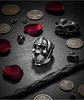 Anillo Acero Calavera Vikingo Craneo Color Plata Para Hombre - Miniatura 5