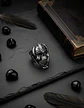 Anillo Acero Calavera Vikingo Craneo Color Plata Para Hombre - Miniatura 7