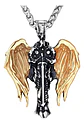 Collar Para Hombre Mujer Con Dije Vikingo Arcángel Color Oro - Miniatura 1