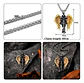 Collar Para Hombre Mujer Con Dije Vikingo Arcángel Color Oro - Miniatura 2