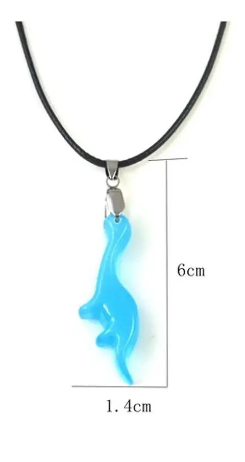 Collar Dije Dinosaurio Brilla En La Oscuridad Hombre Y Mujer