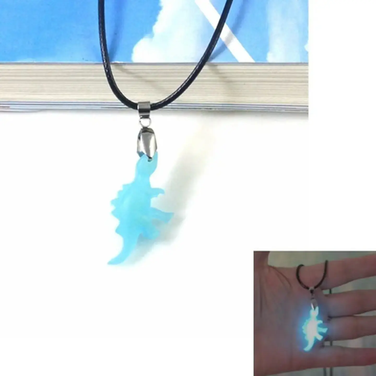 Collar Dije Dinosaurio Brilla En La Oscuridad Hombre Y Mujer 7