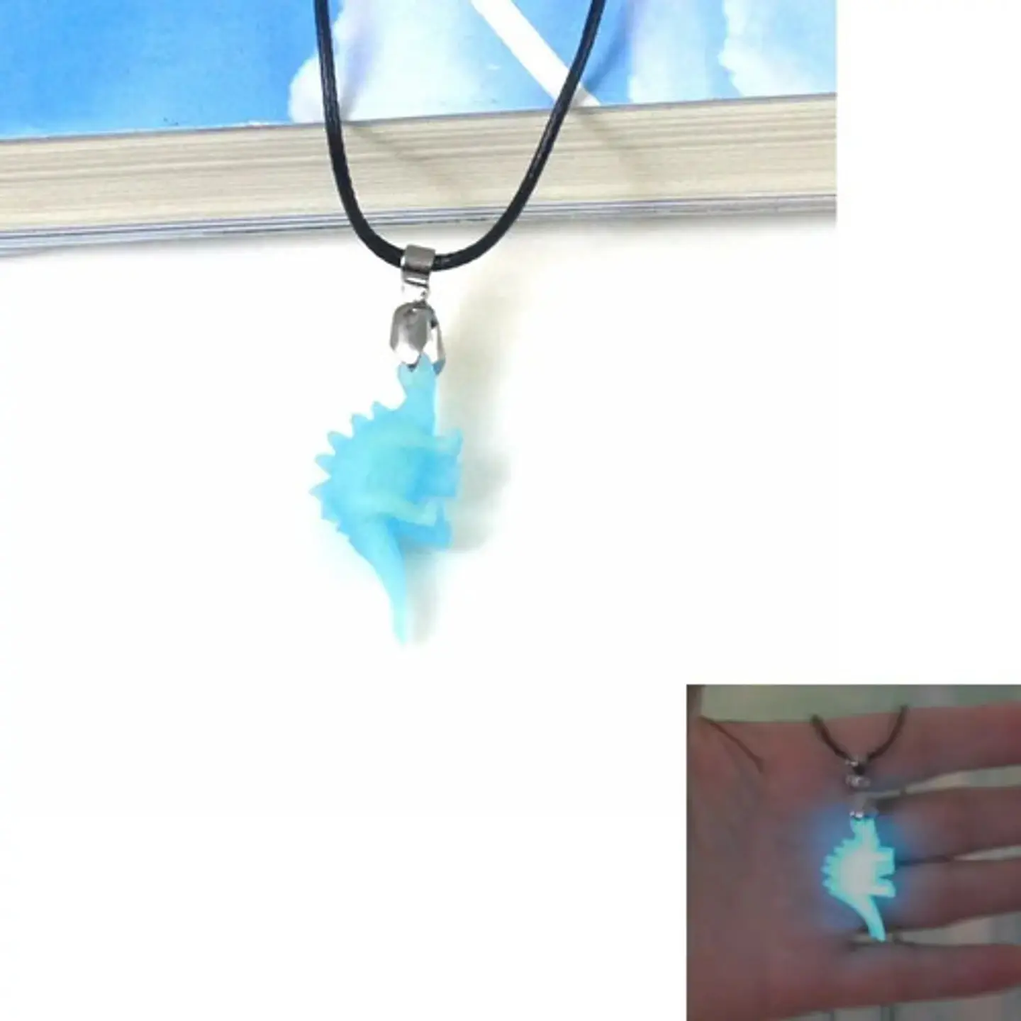 Collar Dije Dinosaurio Brilla En La Oscuridad Hombre Y Mujer 8