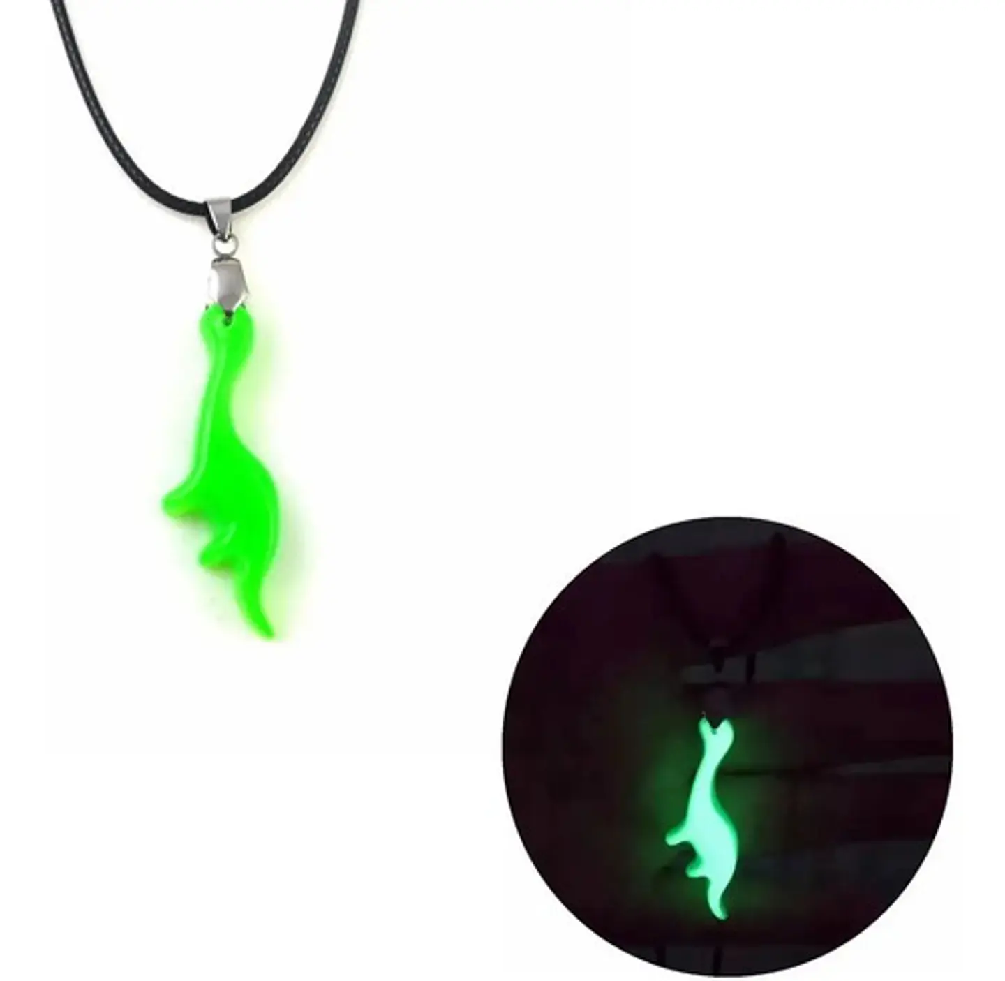 Collar Dije Dinosaurio Brilla En La Oscuridad Hombre Y Mujer 10