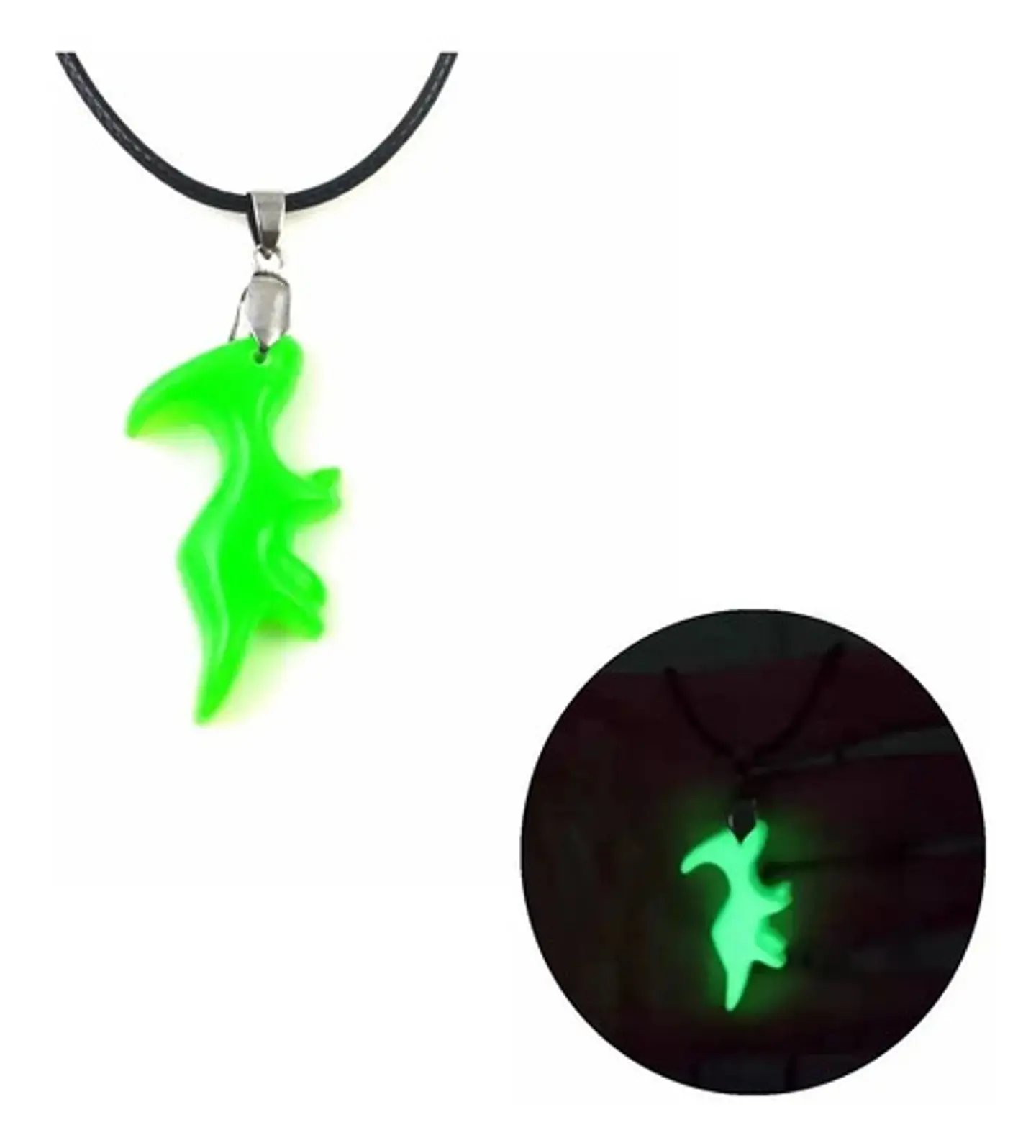 Collar Dije Dinosaurio Brilla En La Oscuridad Hombre Y Mujer 11