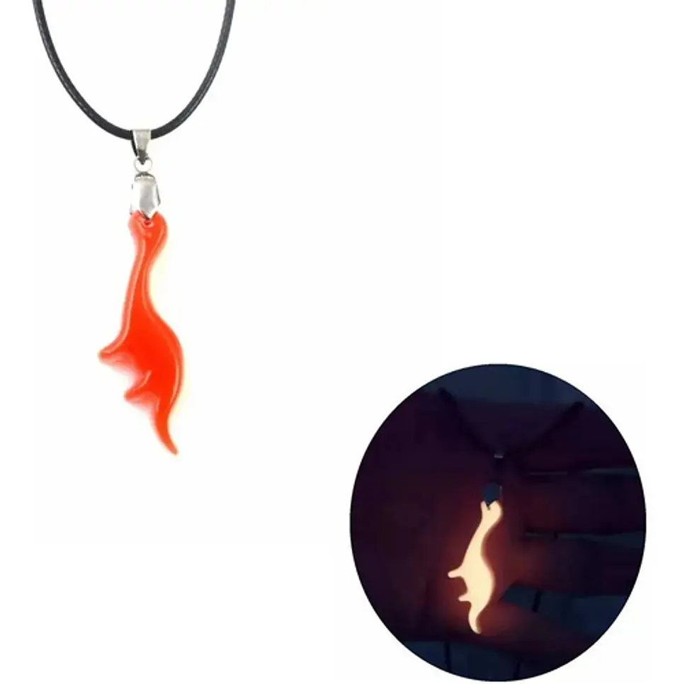 Collar Dije Dinosaurio Brilla En La Oscuridad Hombre Y Mujer 13