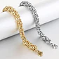 Pulsera De Acero Hip Hop Cadena 7 Mm Color Oro Para Hombre - Miniatura 3