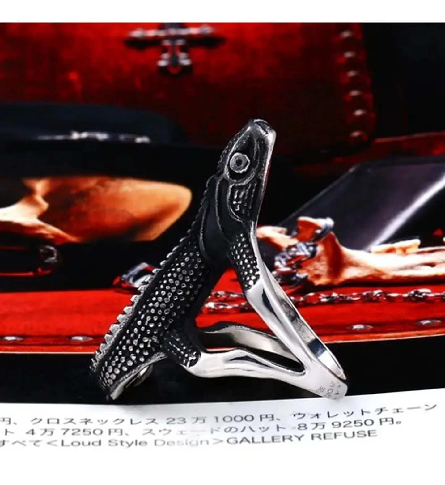 Anillo Animal Forma Lagarto Gecko Acero Color Plata Hombre 3