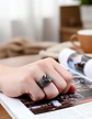 Anillo Forma De Buho De Acero Color Plata Para Hombre Mujer - Miniatura 2