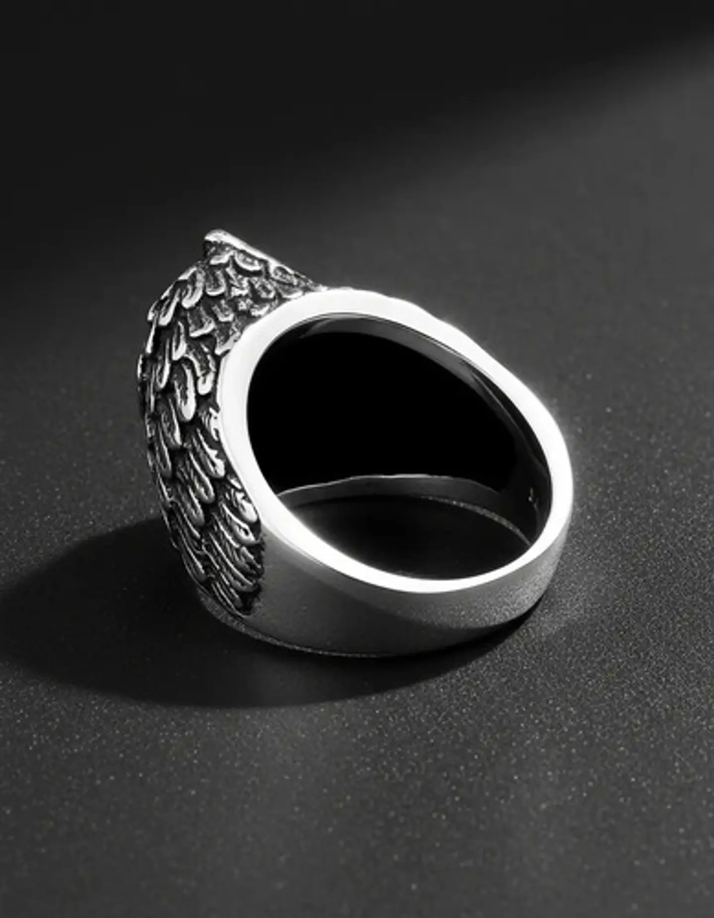 Anillo Forma De Buho De Acero Color Plata Para Hombre Mujer 8