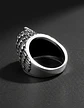 Anillo Forma De Buho De Acero Color Plata Para Hombre Mujer - Miniatura 8