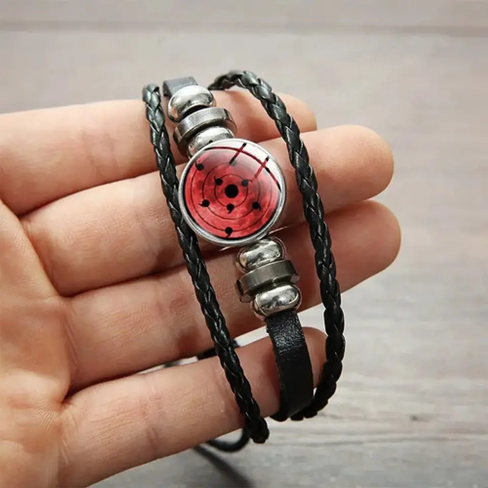 Pulsera Manilla Anime Naruto Sharingan Eye Para Hombre Mujer 2