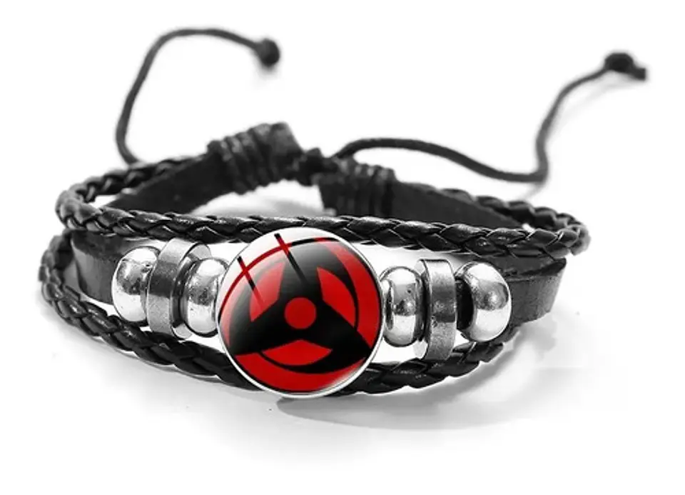 Pulsera Manilla Anime Naruto Sharingan Eye Para Hombre Mujer 6