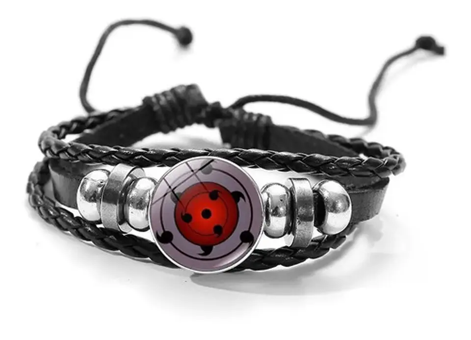 Pulsera Manilla Anime Naruto Sharingan Eye Para Hombre Mujer 8
