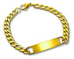 Pulsera De Acero Cadena Cubana 8 Mm Placa Color Plata Hombre - Miniatura 1