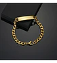 Pulsera De Acero Cadena Cubana 8 Mm Placa Color Plata Hombre - Miniatura 3
