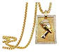 Collar Dije Urbano Hip Hop Egipto Nefertiti Color Oro Hombre - Miniatura 2