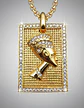 Collar Dije Urbano Hip Hop Egipto Nefertiti Color Oro Hombre - Miniatura 4