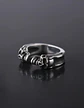 Anillo Hombre Mujer Cráneo Calavera Gótico Acero Color Plata - Miniatura 2