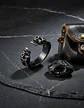 Anillo Hombre Mujer Cráneo Calavera Gótico Acero Color Plata - Miniatura 6