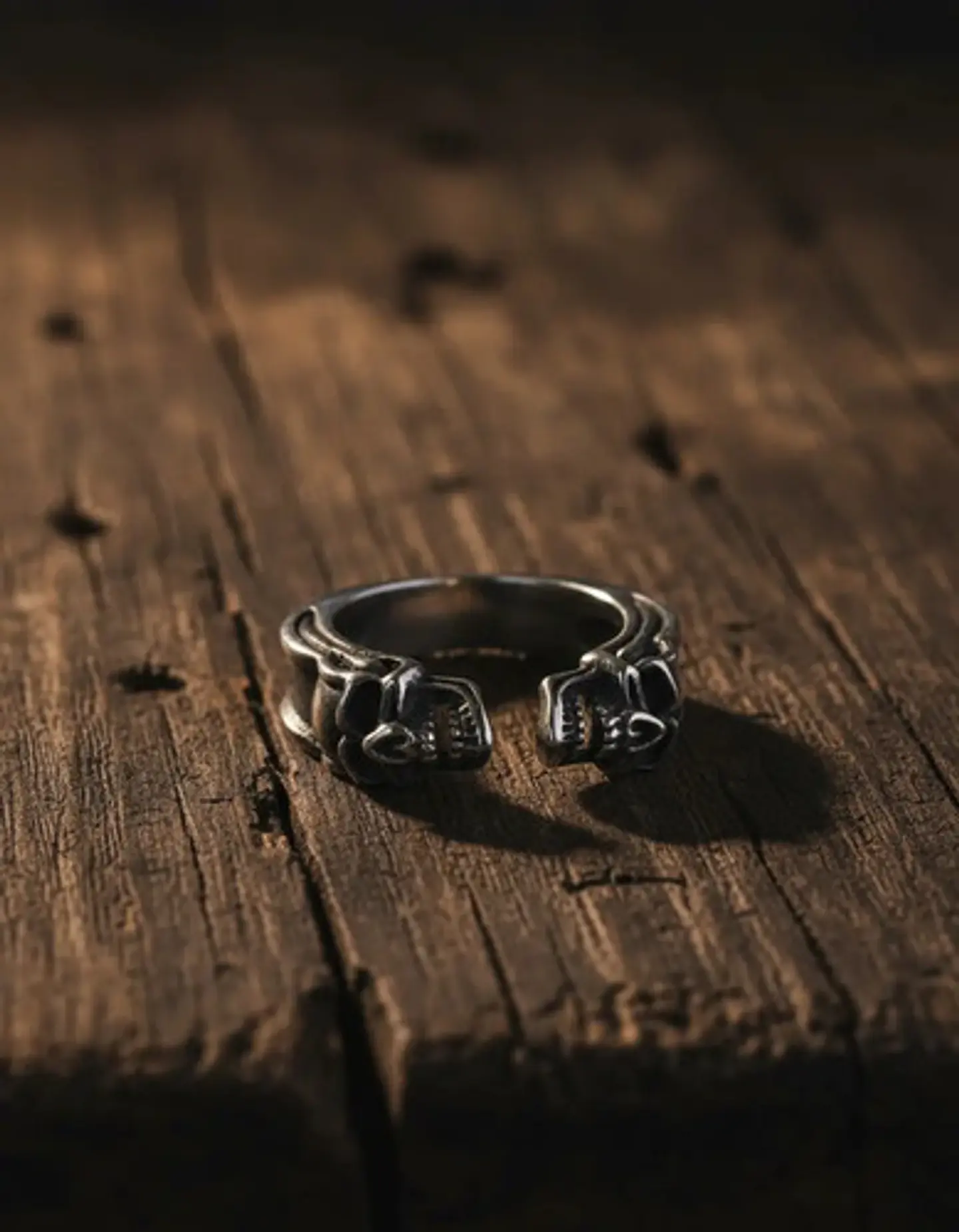 Anillo Hombre Mujer Cráneo Calavera Gótico Acero Color Plata 8