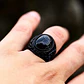 Anillo Vikingo Nordico Piedra Acero Color Negro Para Hombre - Miniatura 4