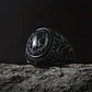 Anillo Vikingo Nordico Piedra Acero Color Negro Para Hombre - Miniatura 5