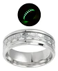 Anillo Brilla En La Oscuridad Acero The Punisher Para Hombre - Miniatura 2