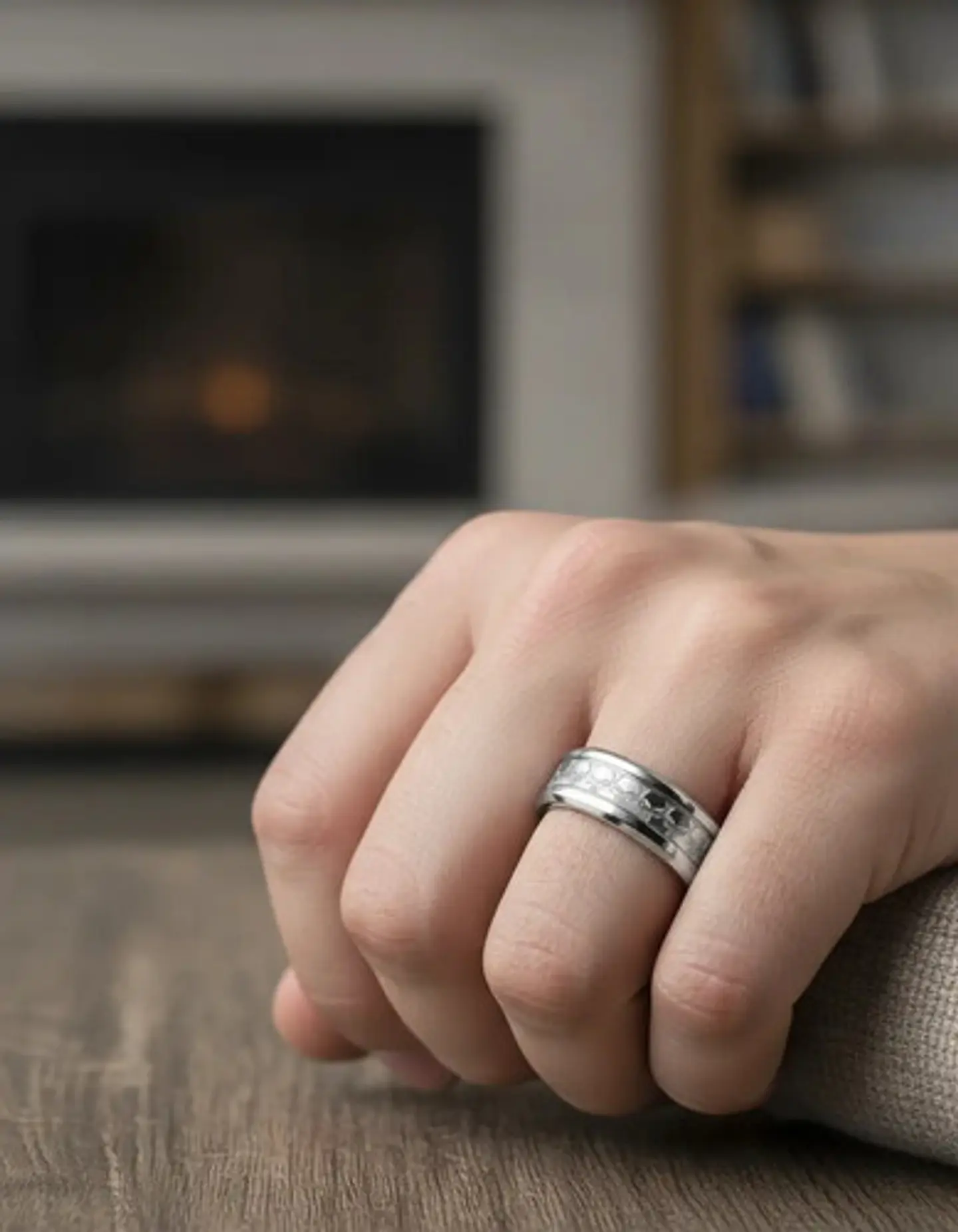 Anillo Brilla En La Oscuridad Acero The Punisher Para Hombre 3