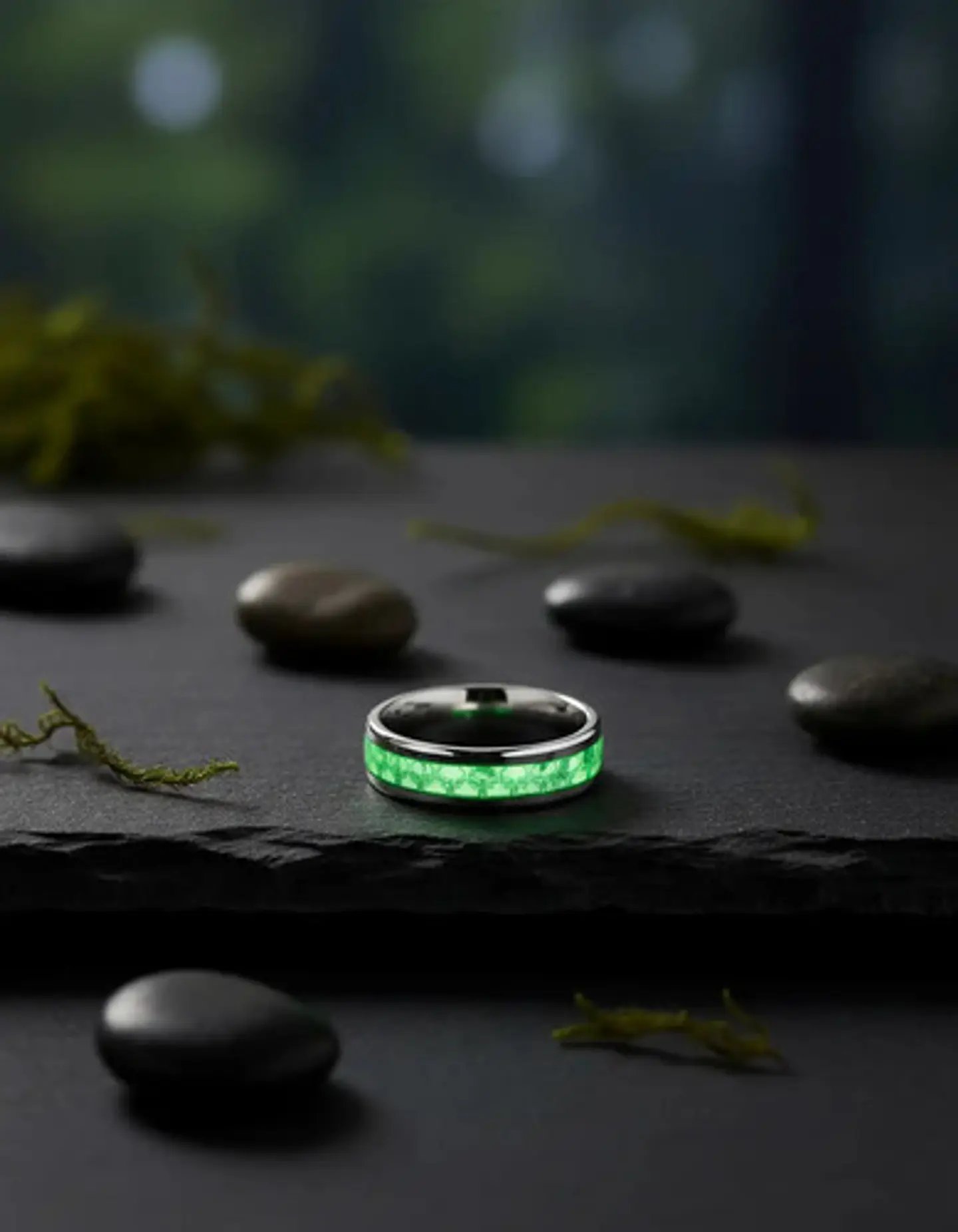 Anillo Brilla En La Oscuridad Acero The Punisher Para Hombre 5