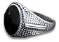 Anillo Hombre Color Plata  Piedra Negra Vintage Bohemio - Miniatura 5