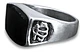 Anillo Hombre Color Plata  Piedra Negra Vintage Bohemio - Miniatura 8