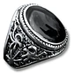 Anillo Hombre Color Plata  Piedra Negra Vintage Bohemio - Miniatura 13