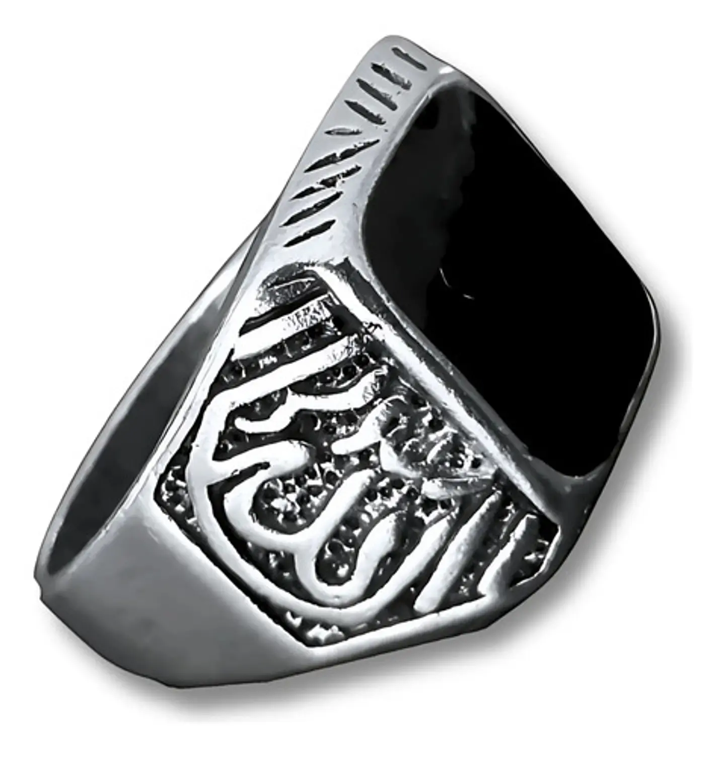 Anillo Hombre Color Plata  Piedra Negra Vintage Bohemio 16