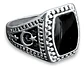 Anillo Hombre Color Plata  Piedra Negra Vintage Bohemio - Miniatura 20