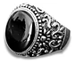 Anillo Hombre Color Plata  Piedra Negra Vintage Bohemio - Miniatura 23