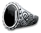 Anillo Hombre Color Plata  Piedra Negra Vintage Bohemio - Miniatura 26