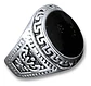 Anillo Hombre Color Plata  Piedra Negra Vintage Bohemio - Miniatura 28