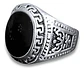 Anillo Hombre Color Plata  Piedra Negra Vintage Bohemio - Miniatura 29