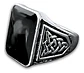 Anillo Hombre Color Plata  Piedra Negra Vintage Bohemio - Miniatura 38