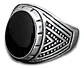 Anillo Hombre Color Plata  Piedra Negra Vintage Bohemio - Miniatura 43