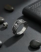 Anillo Vikingo Odin Runa Amuleto Acero Color Plata Hombre - Miniatura 7